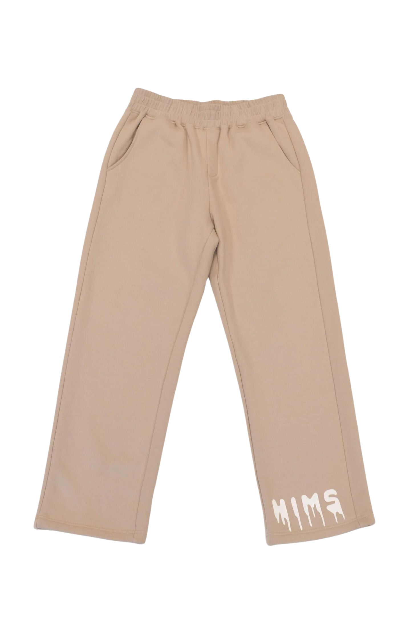 beige hims wide joggers
